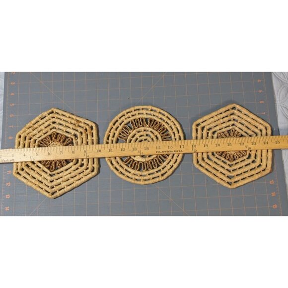 Handwoven Boho Trivets Set Of 3 - Picture 6 of 12